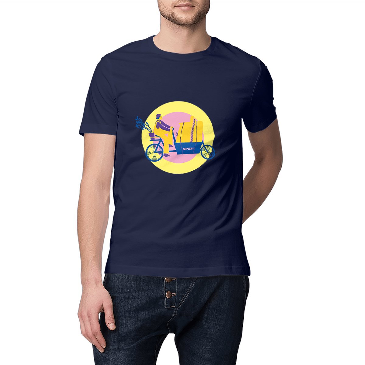 Image front SPEZI Shirt aus Bio-Baumwolle, Unisex, Cargobike