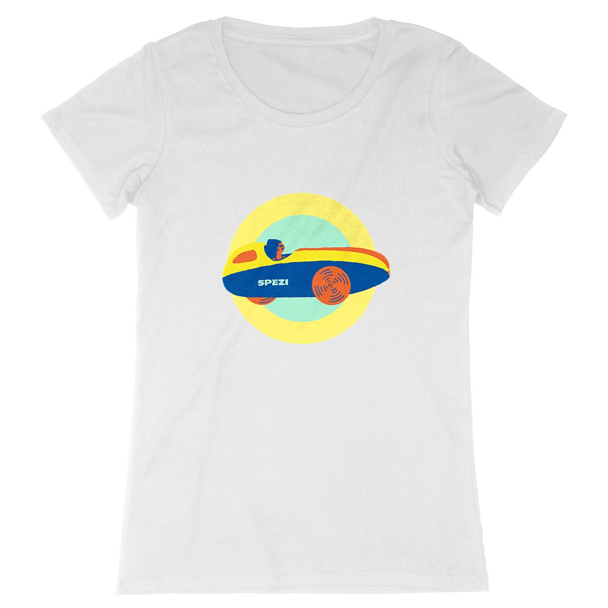 Image back SPEZI Premium Shirt aus 100% Bio-Baumwolle, Damen, Velomobil