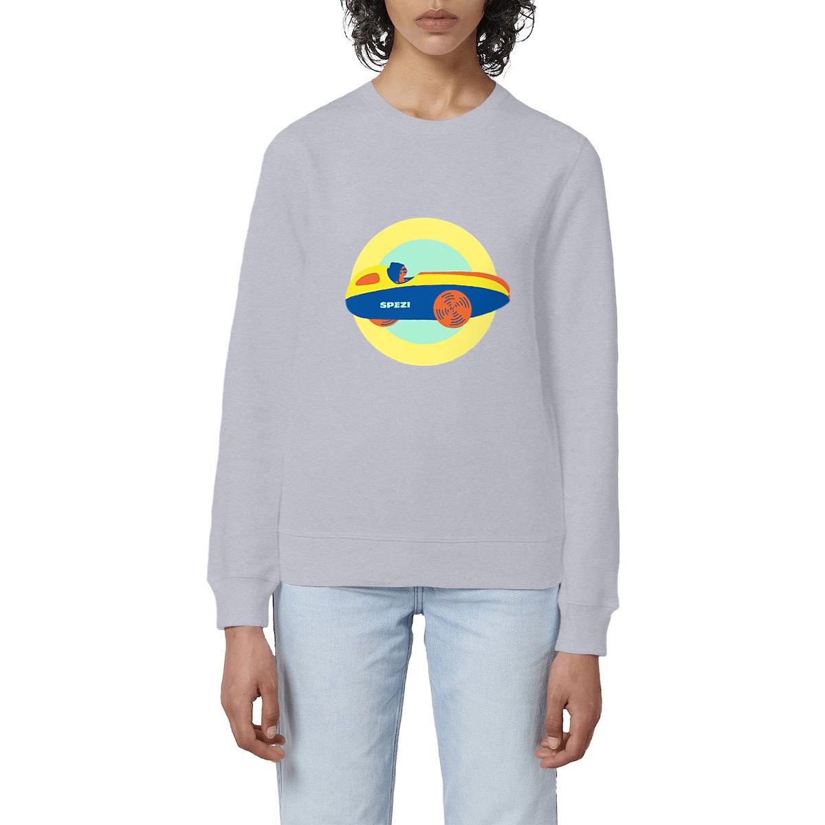 Image front SPEZI Sweatshirt aus Bio-Baumwolle, Unisex, Velomobil