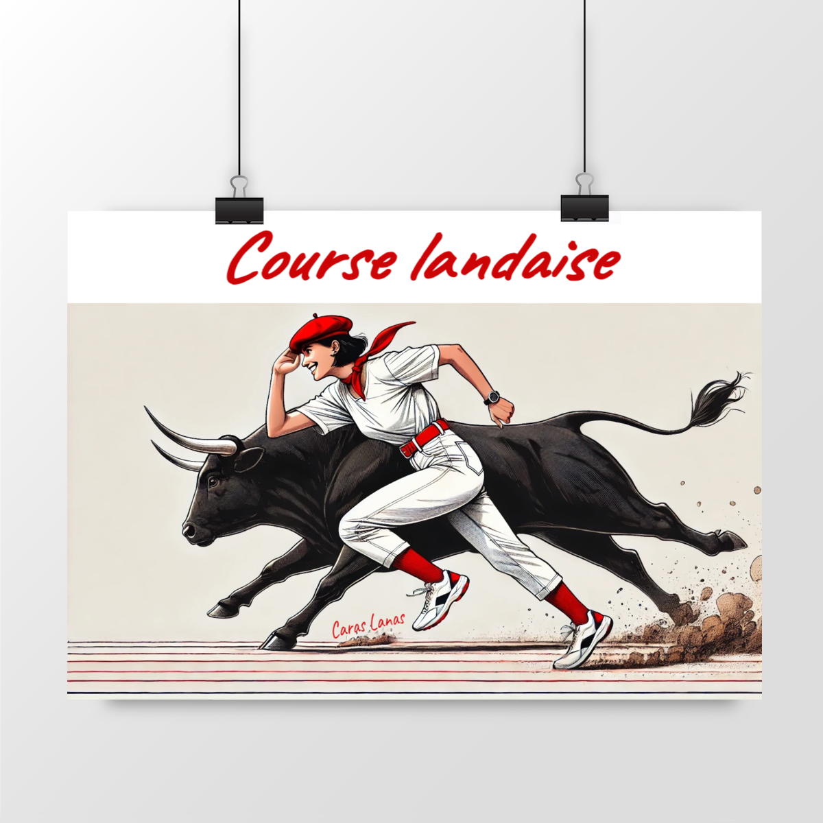 Image back Course landaise - Poster