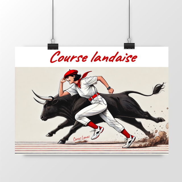 Image back Course landaise - Poster