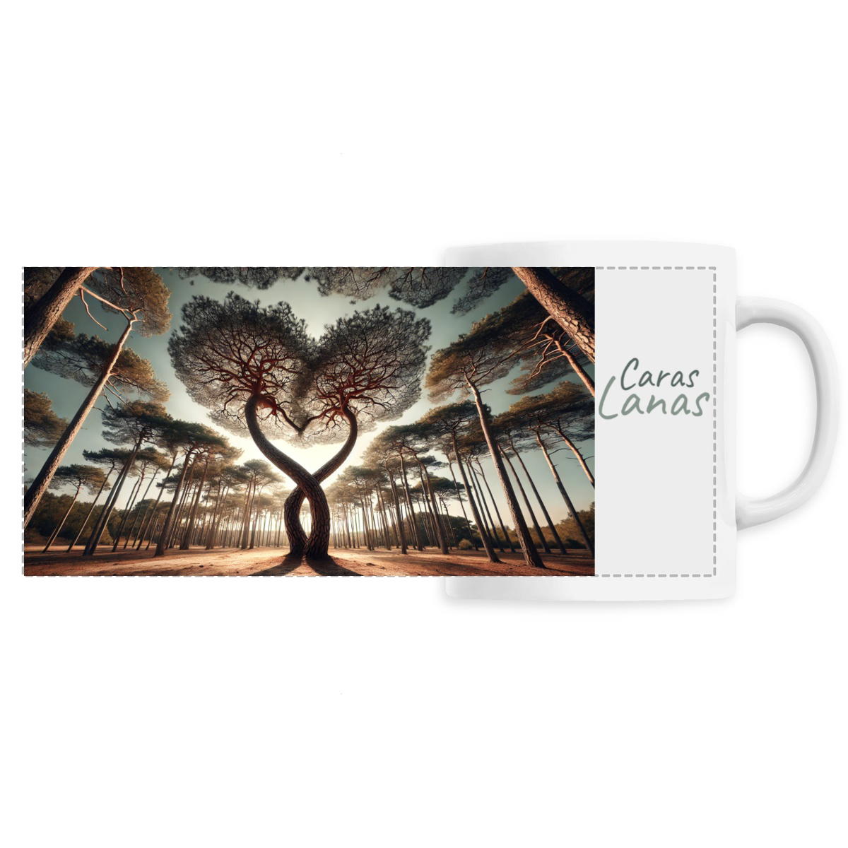 Image front Coeur de pins - Tasse céramique