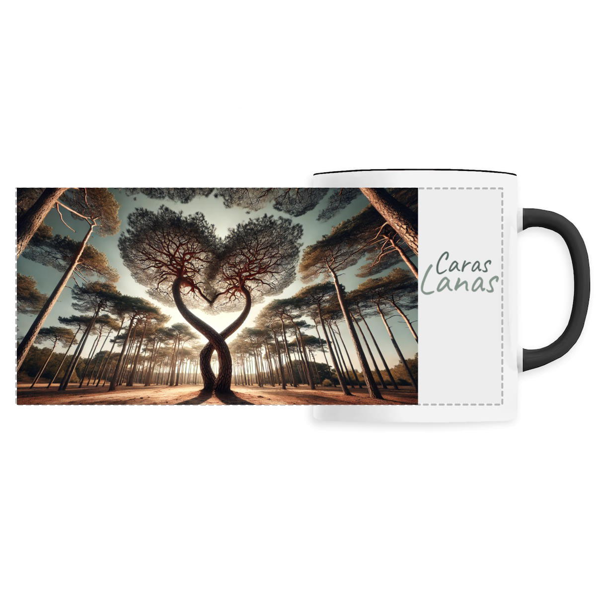 Image back Coeur de pins - Tasse céramique