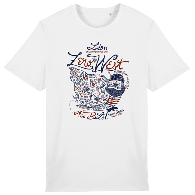 Image front T-shirt unisexe léger Bulot Léon, le héros des mers