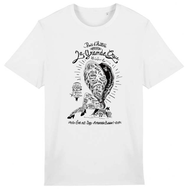 Image front T-shirt unisexe léger Huitre Pin Up Tatouée - Affirmation et Style