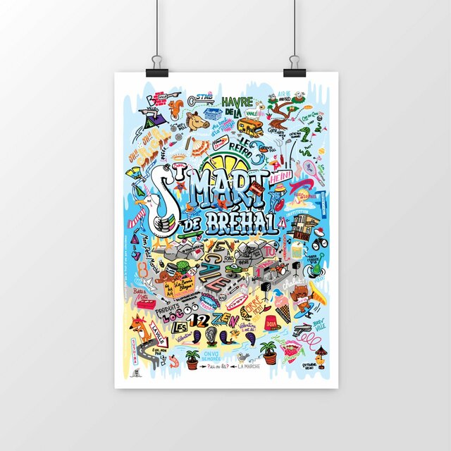 Image front Poster vertical : Voyage humoristique à Saint-Martin de Bréhal