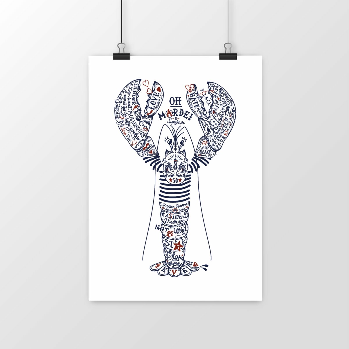 Image front Poster vertical : Homard bleu de Chausey, l'esprit rebelle