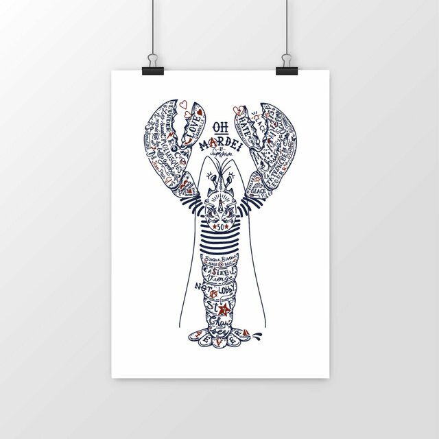 Image front Poster vertical : Homard bleu de Chausey, l'esprit rebelle