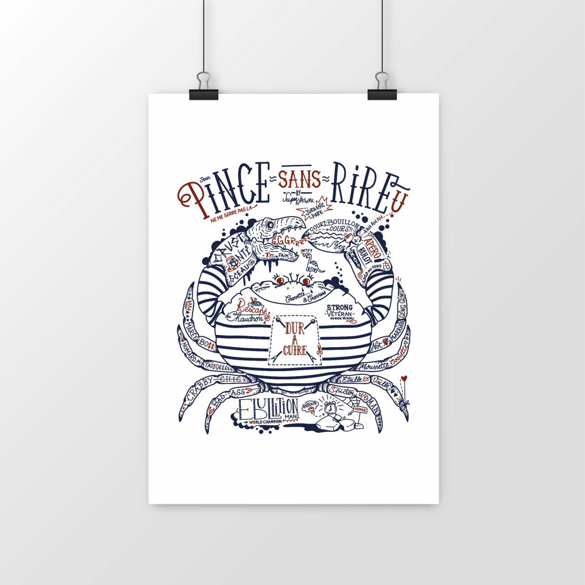 Image front Poster vertical - Crabe tatoué aux pinces joueuses