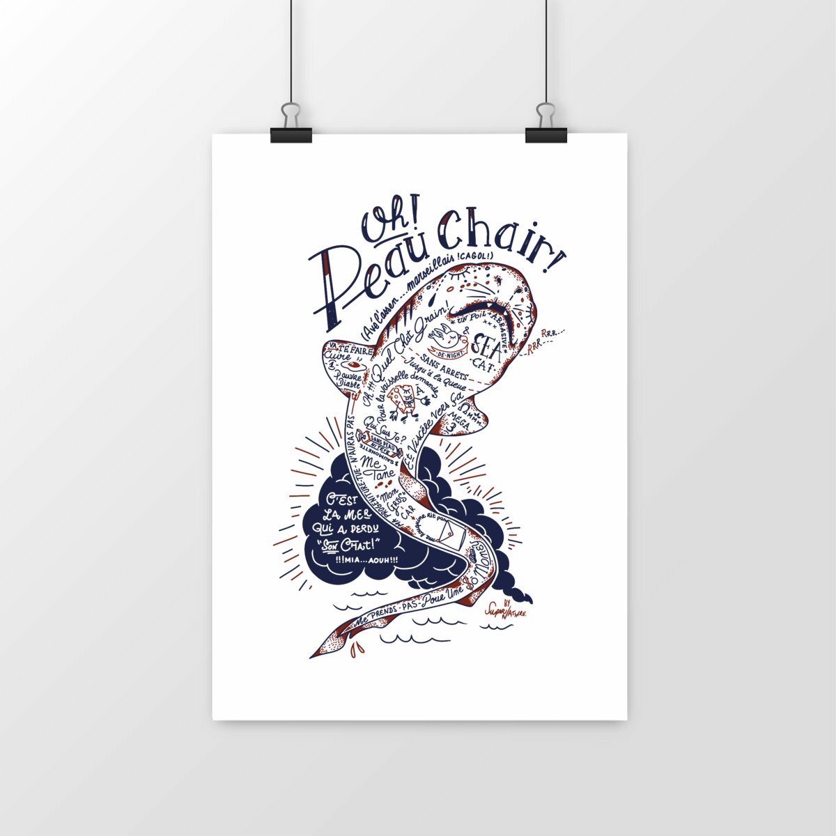 Image front Poster vertical : Roussette, petit requin, saumonette rebelle nocturne