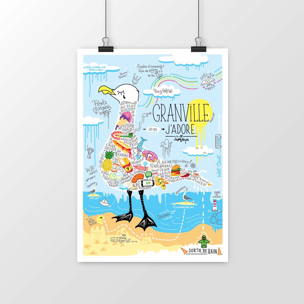 Image front Poster vertical : Parcours du goéland granvillais au carnaval