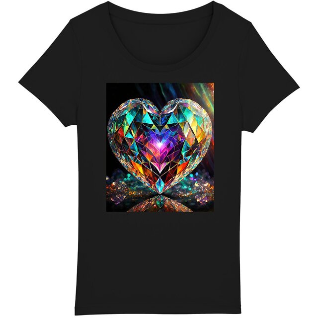 Image back Tee-Shirt Femme "Diamond Heart"