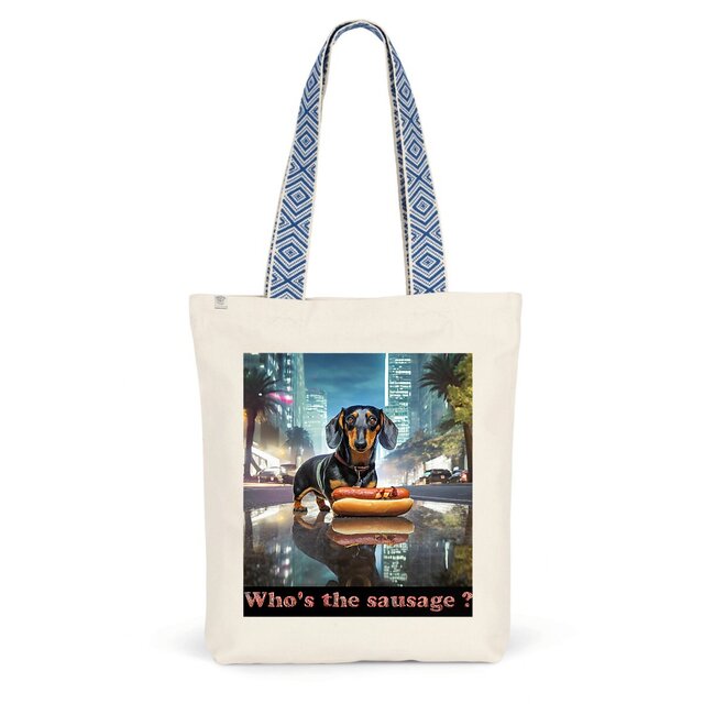 Image front ToteBag Who's the Sausage ?