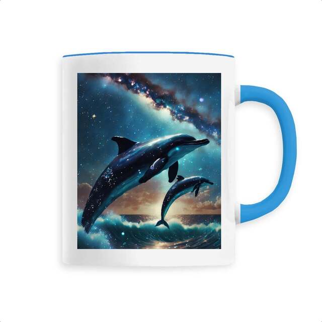 Image back Mug Space Dolphins
