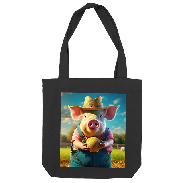 Image back ToteBag The Funny Piglet