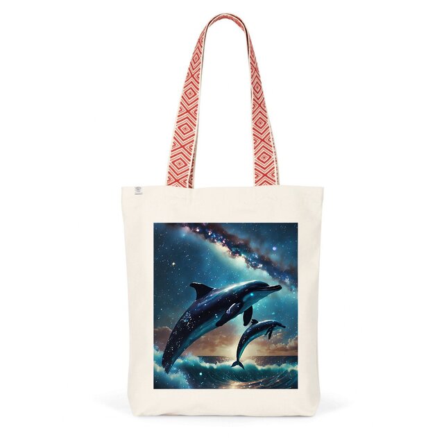 Image back ToteBag Space Dolphins