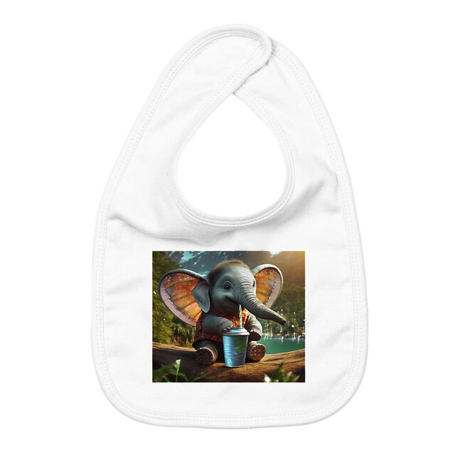 Image front Bavoir I'm a cute Elephant !