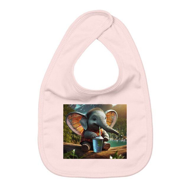 Image back Bavoir I'm a cute Elephant !