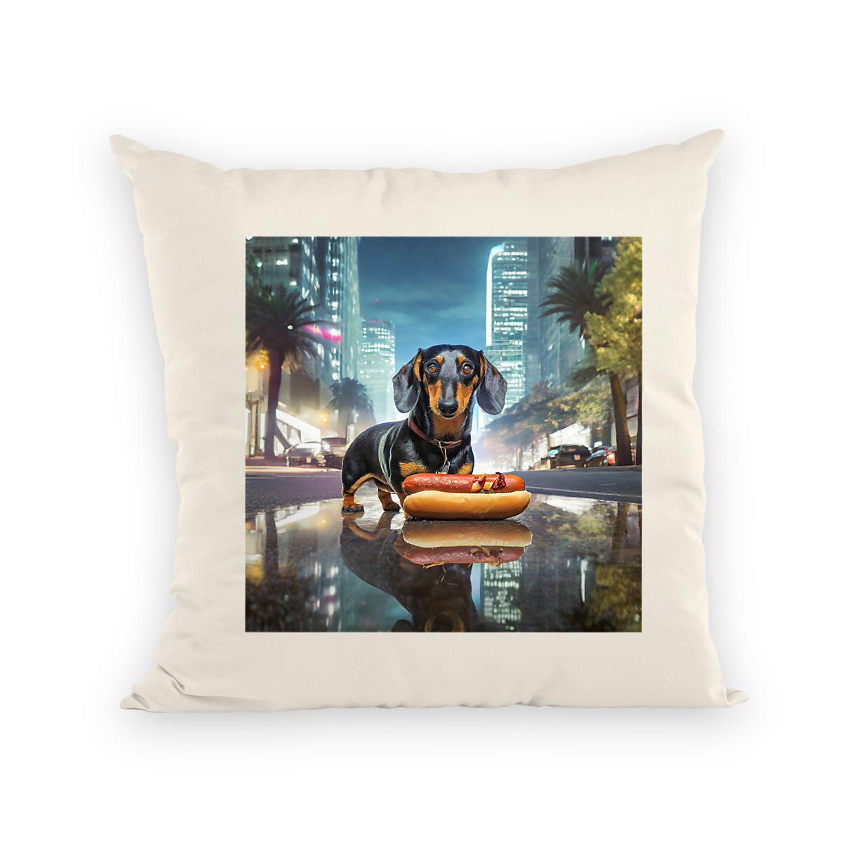 Image front Coussin Who's The Sausage ?