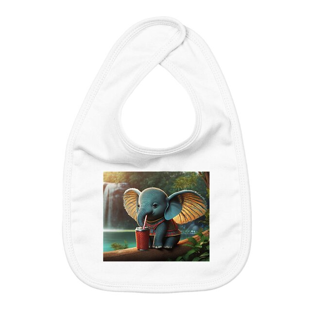 Image front Bavoir I'm cute Elephant !