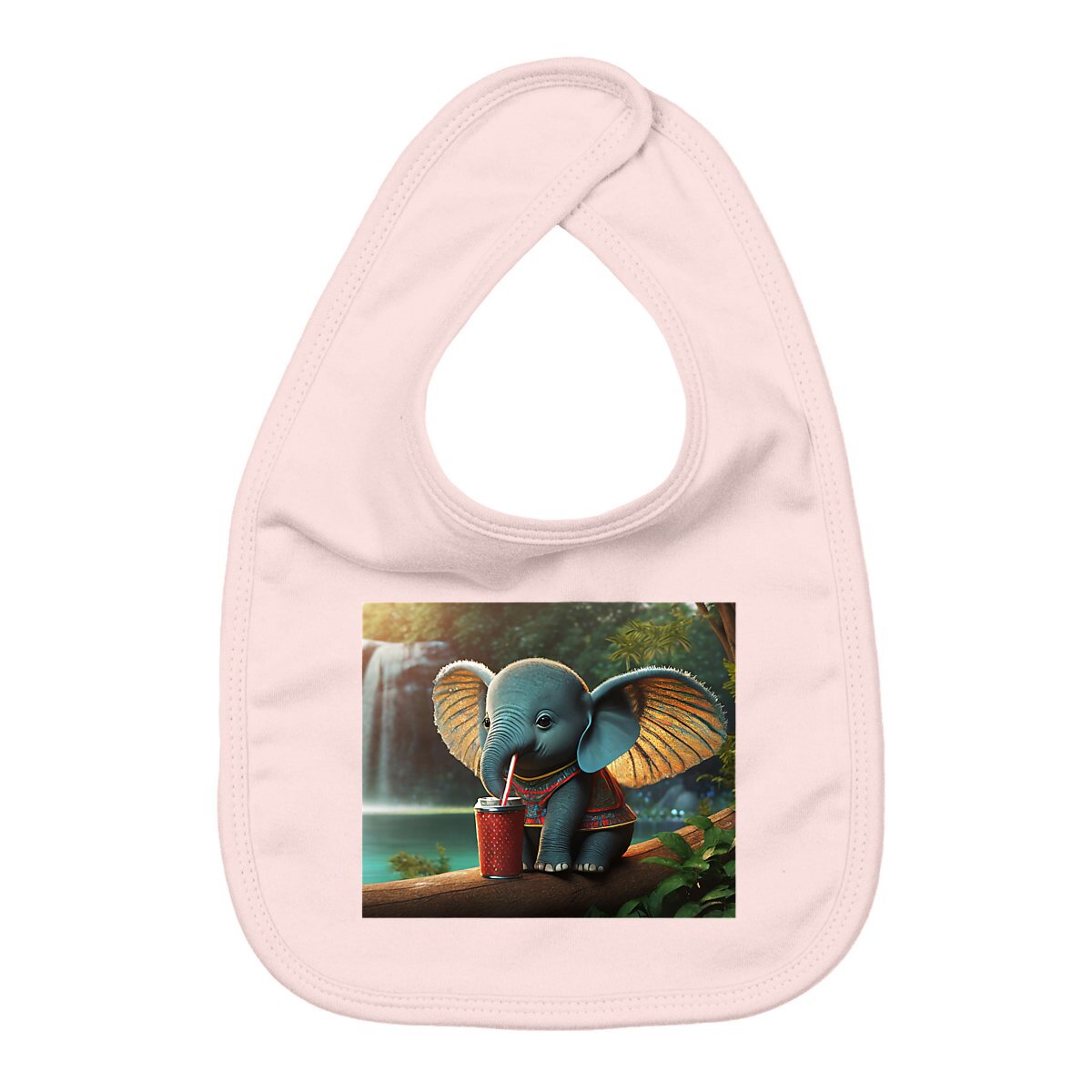 Image back Bavoir I'm cute Elephant !