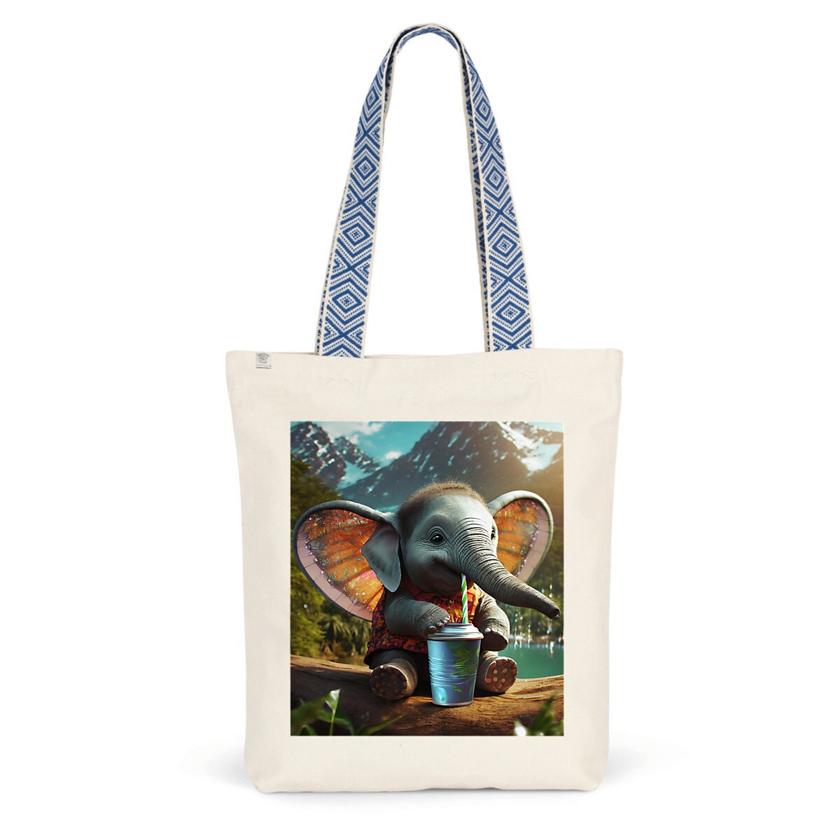 Image front ToteBag I'm cute Elephant !