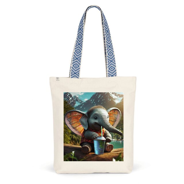 Image front ToteBag I'm cute Elephant !