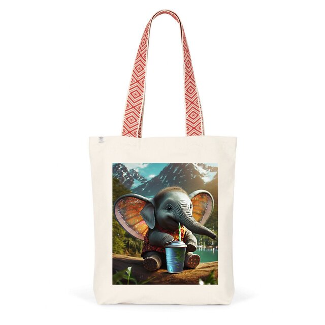 Image back ToteBag I'm cute Elephant !