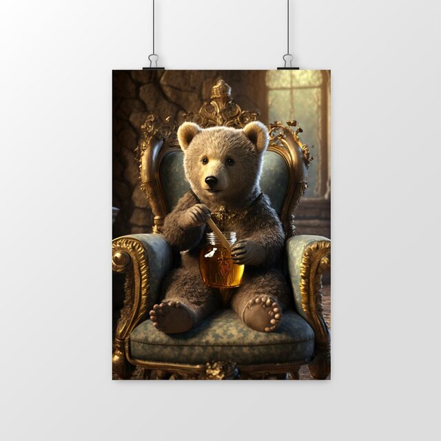 Image front Poster Bears love Honey