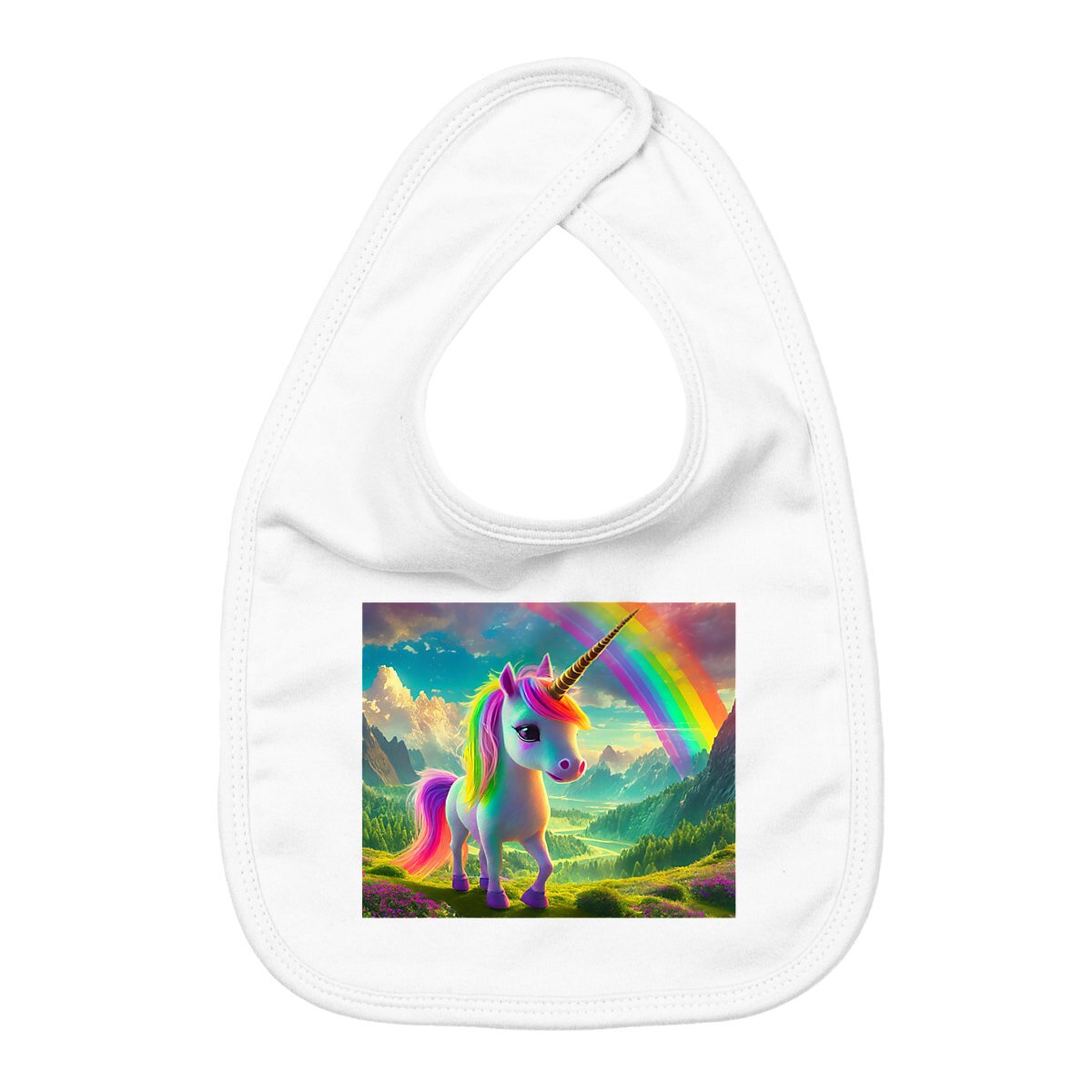 Image front Bavoir Unicorn