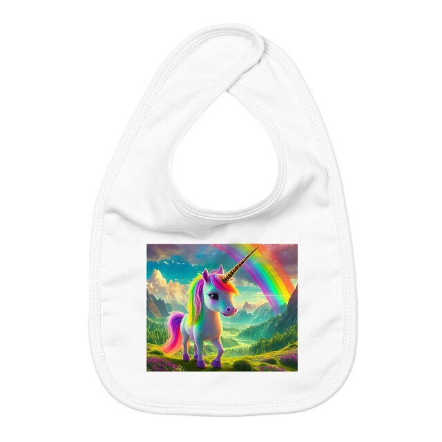 Image front Bavoir Unicorn