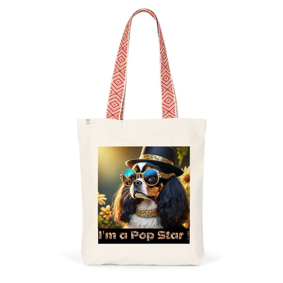 Image back ToteBag Ethnique I'm a pop Star !