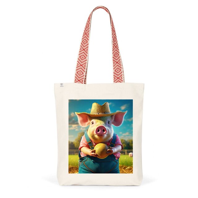 Image back ToteBag The Funny Piglet