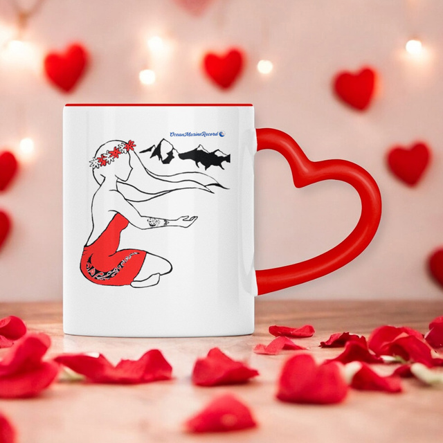 Mug à anse en forme de coeur - Élégant et parfait pour offrir