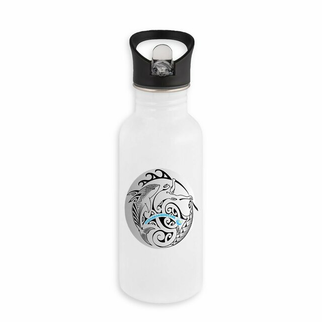 Bouteille en inox avec paille - Idéale pour les sportifs - Image