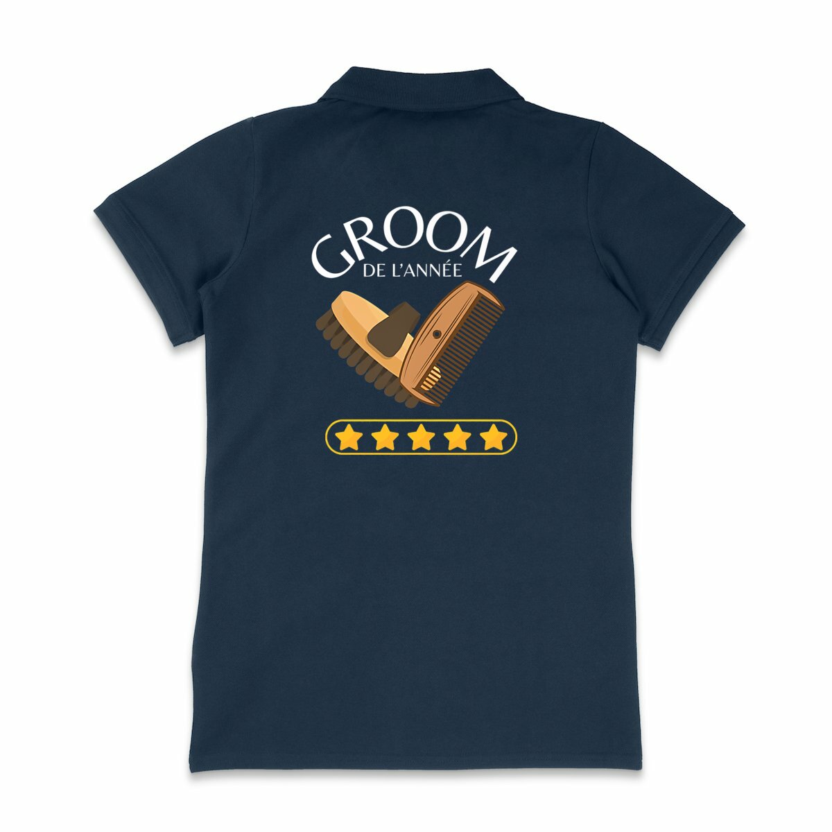 Image back Polo Femme - Groom de l'année - Humour
