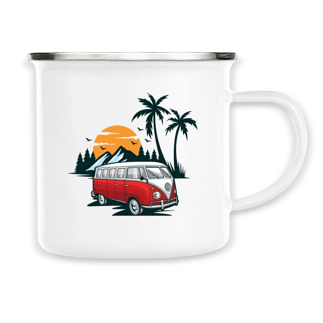 Image back Mug métal émaillée Combi