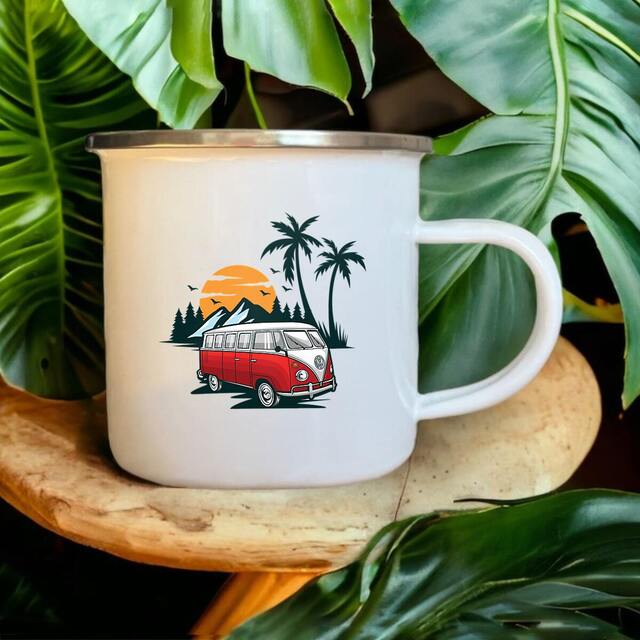 Image front Mug métal émaillée Combi