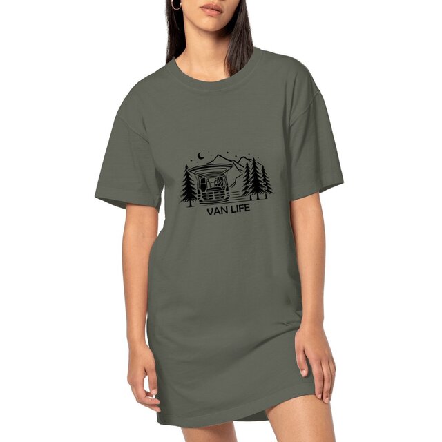 Image front Robe T-shirt Femme Van Life