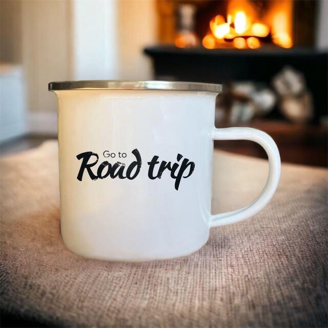 Image front Mug metal Go Road Trip