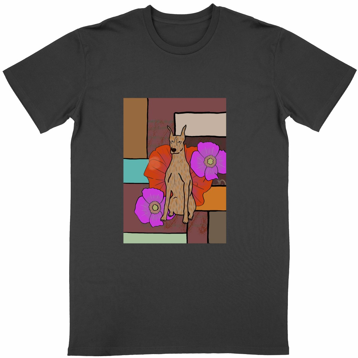 Dog and flowers - Image