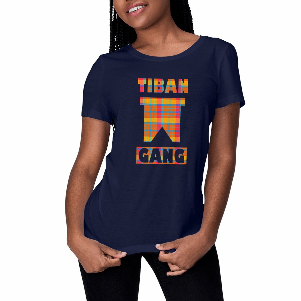 Madras Blue Woman