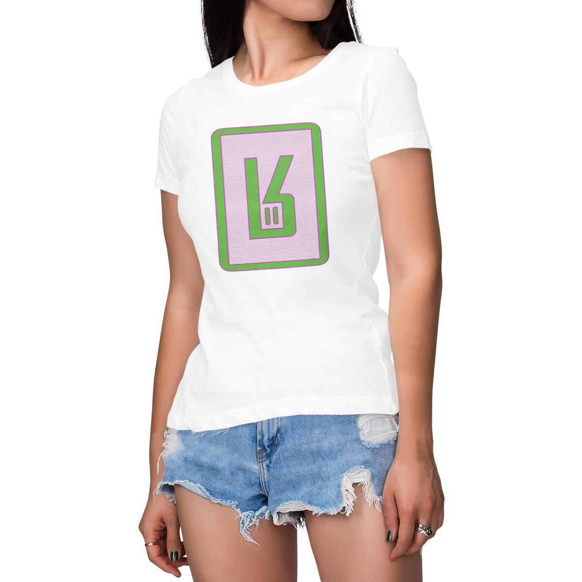 Registered Trademark Green & Pink Woman