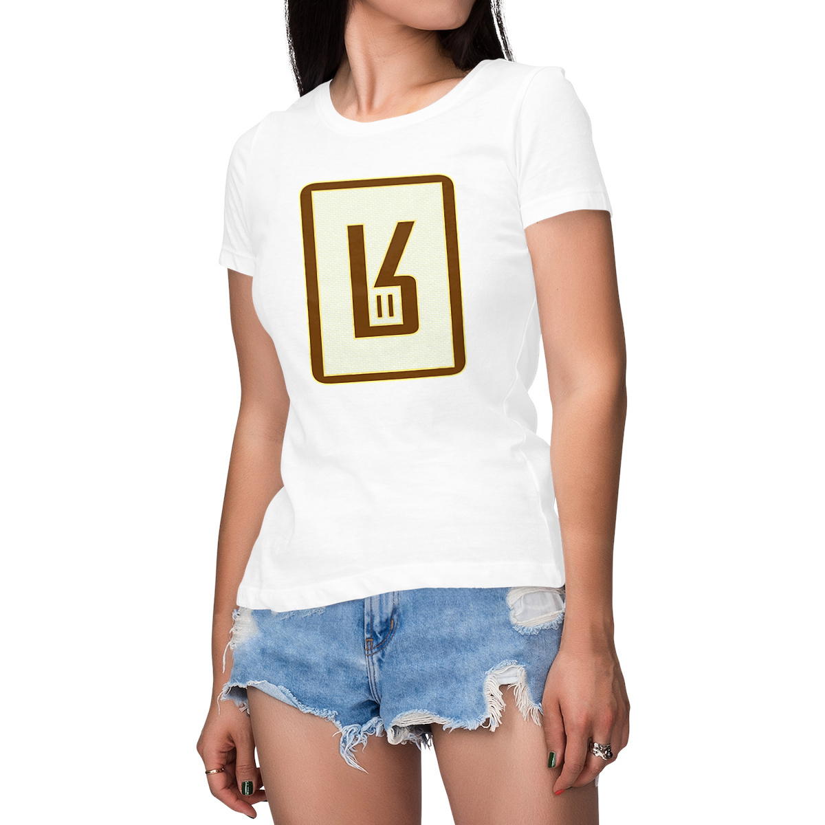 Registered Trademark Brown & Beige Woman