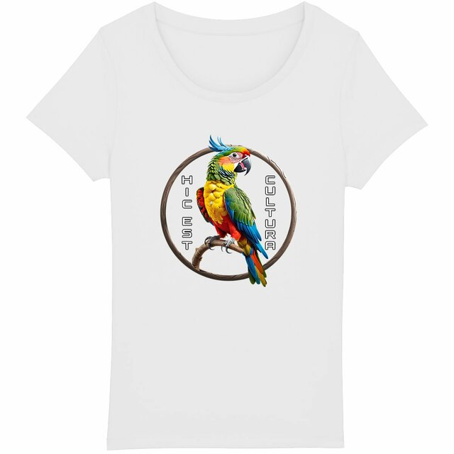 Image back ❀ T-Shirt Léger Femme ~Premium ✦ PERROQUET [🌐 LAT] ✨