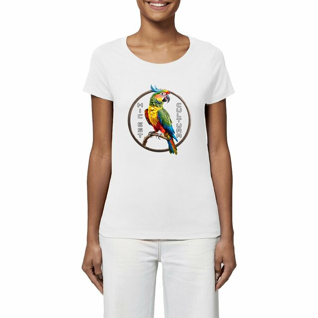 Image front ❀ T-Shirt Léger Femme ~Premium ✦ PERROQUET [🌐 LAT] ✨
