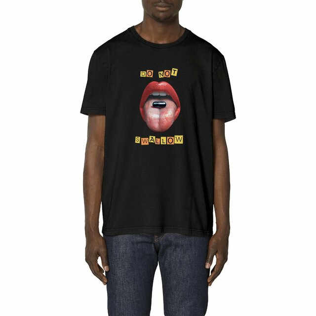 Image front ❀ T-Shirt Mi-Léger Unisexe Vintage ~Premium ✦ BLACK PILL - NE PAS AVALER [🌐 EN] ✨