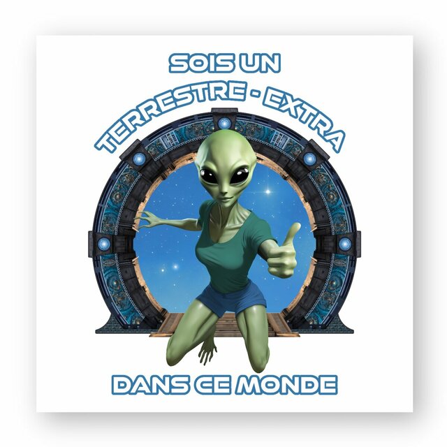 Image front ❀ Autocollant Carré / Sticker ~Premium ✦ ZETA (EXTRA-TERRESTRE) [🌐 FR] ✨