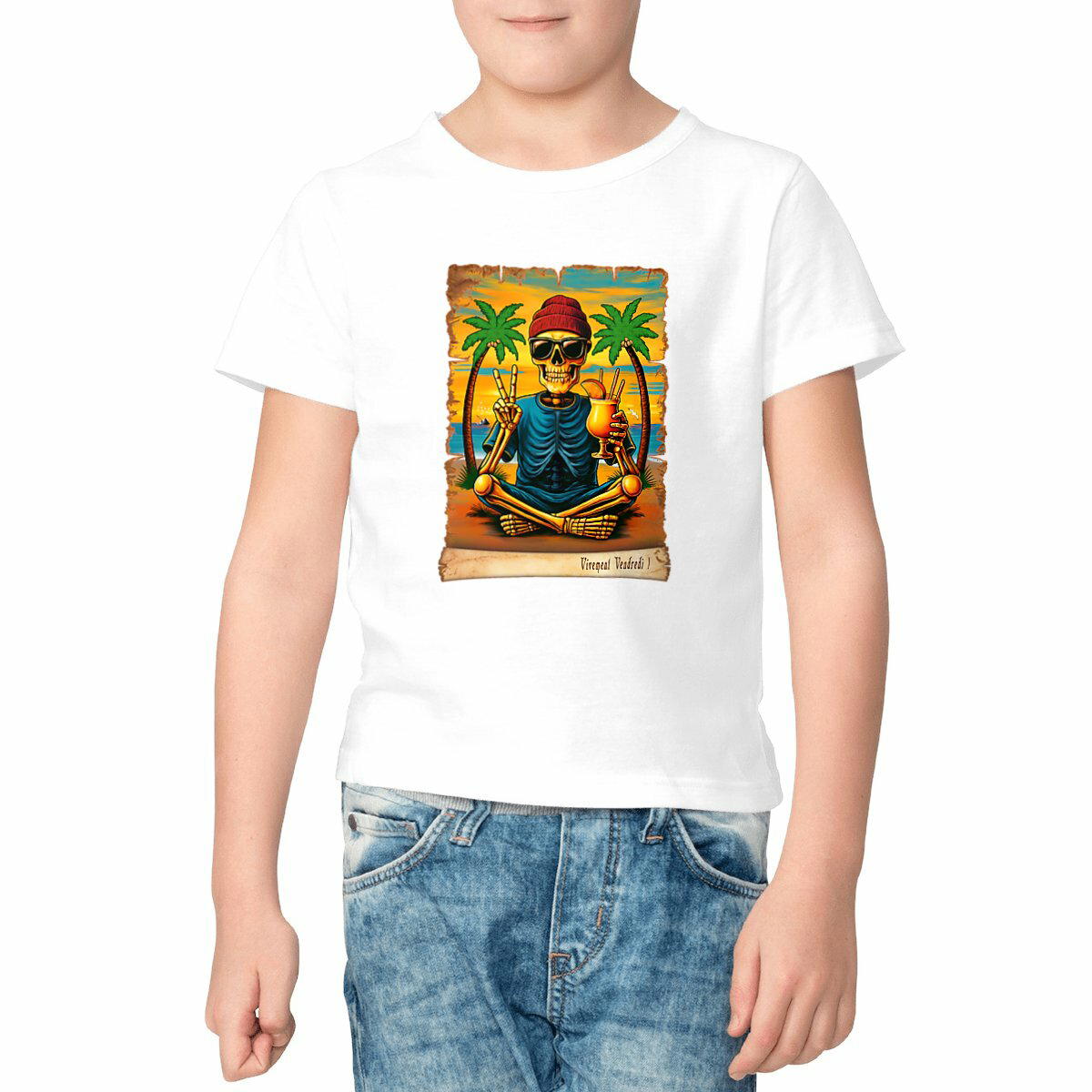 Image front ❀ T-Shirt Léger Unisexe Enfant ~Change ✦ VIVEMENT VENDREDI ! [🌐 FR] ✨