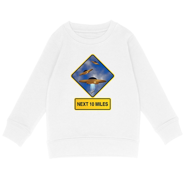 Image back ❀ Sweat-Shirt Standard Unisexe Enfant ~Premium ✦ UFO ALERT [🌐 EN] ✨